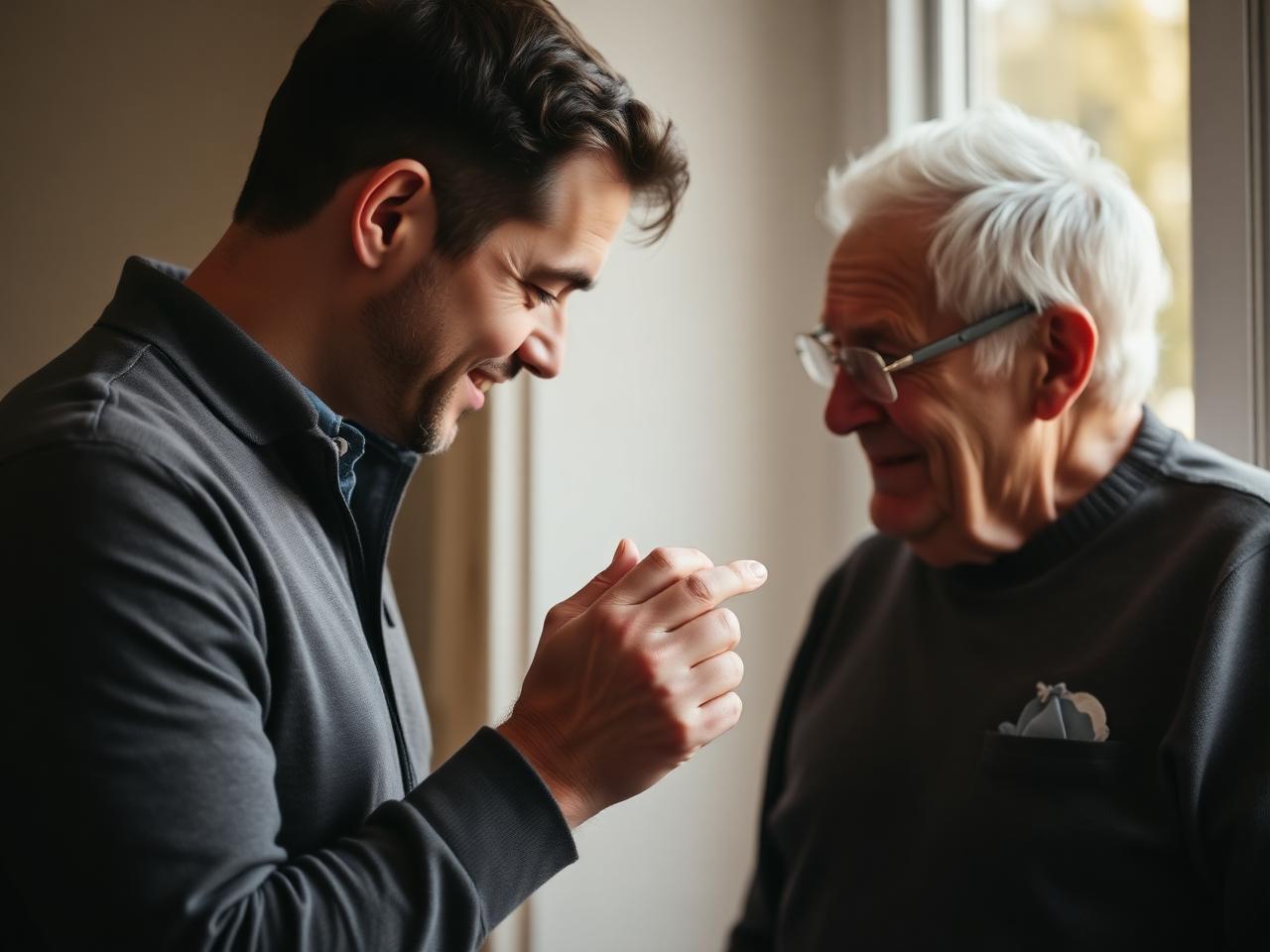 A family caregiver supporting a loved one at home